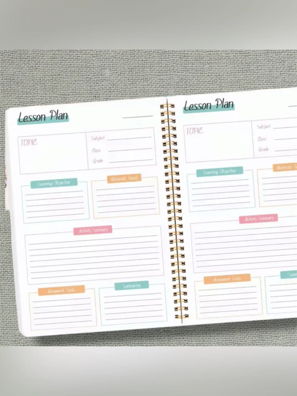 NEW Teacher Lesson Planner Notebook Homeschool Planner